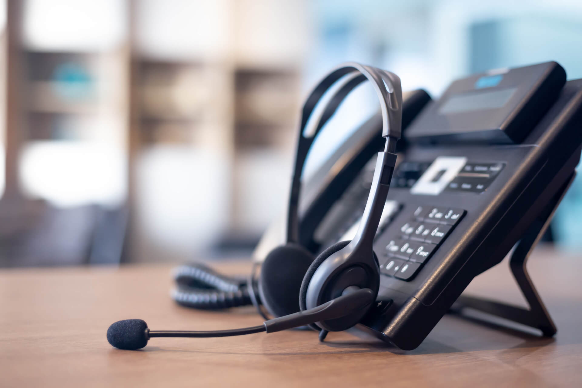 a-voip-phone-in-a-desk